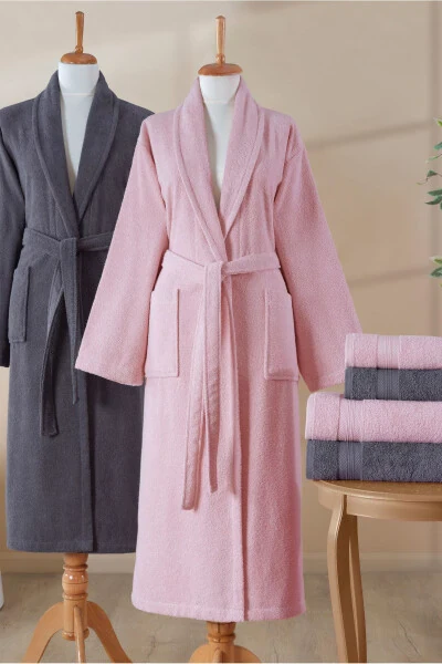 6-Piece Terry Bathrobe Set 100% Certified Cotton - 4