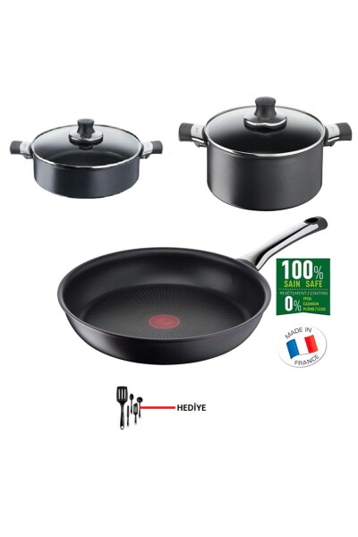 6 Piece Titanium Excellence Set 28 Cm Short Pot 20 Cm Deep Pot 26cm Pan - 1