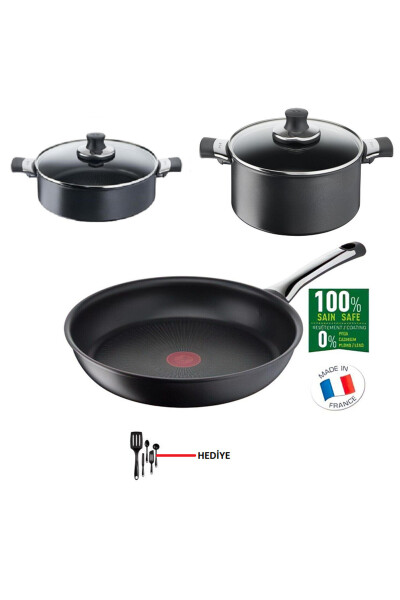 6 Piece Titanium Excellence Set 28 Cm Short Pot 20 Cm Deep Pot 26cm Pan - 2