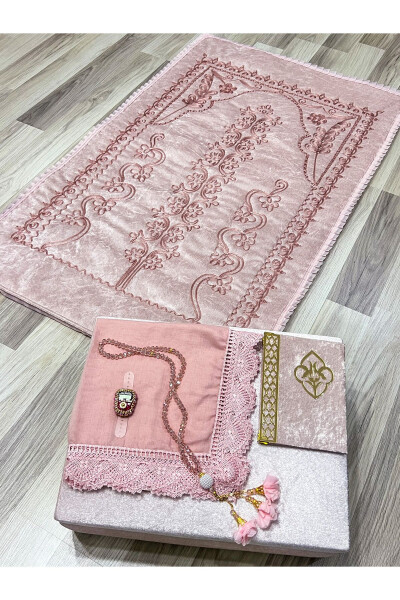 6-piece velvet prayer rug set, dowry chest with bride and groom set - AYHANHOME (1)