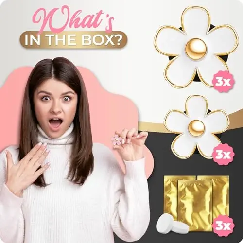 6 Pieces Daisy Car Decoration Flower Air Vent Clip Air Conditioning Outlet Clip Air Freshener Clip Car Interior Decor Charm Colorful Interior Accessories for Girls Women - 5