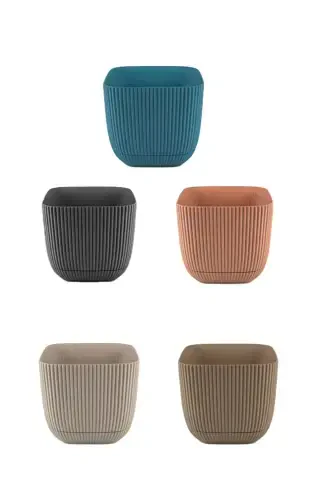 6 Pieces Mini 6 Multicolored Coral Square Pot Set 6 Pieces - TEMMUZ HOME (1)