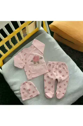 6-ПРЕДМЕТНЫЙ НАБОР ДЛЯ НОВОРОЖДЕННЫХ (ВЫПИСКА ИЗ РОДДОМА, СУМКА ДЛЯ МАМЫ И МАЛЫША НА ПЛЕЧО И СПИНУ, ОДЕЯЛО, НОСКИ И ПЛАТОК) - БЕЖЕВЫЙ - BOMBINOO (1)