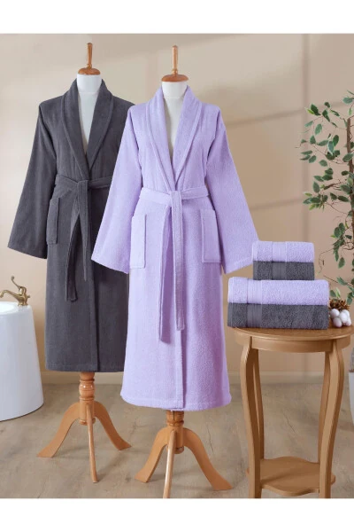 6 Предметный Набор Халатов 100% Хлопок Сертифицированный, Семейный B - 3