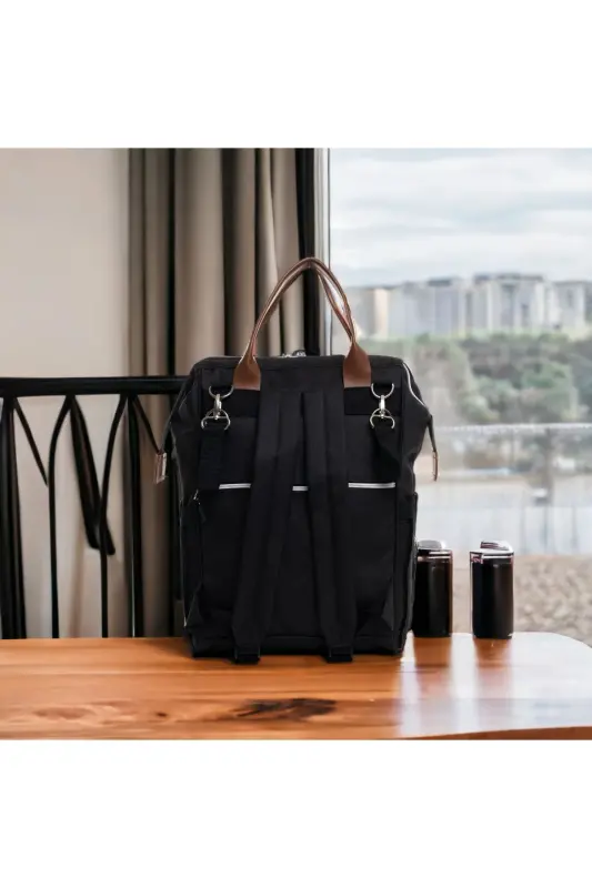 6 qismli tug'ilish to'plami (KASALXONADAN CHIQISH, CHAQALOQLAR PARVARISHI ELKA VA SIRT XALTI, ADYOL, PAYPOQ, DASTURRO'MOL TO'PLAMI) - Qora - 5