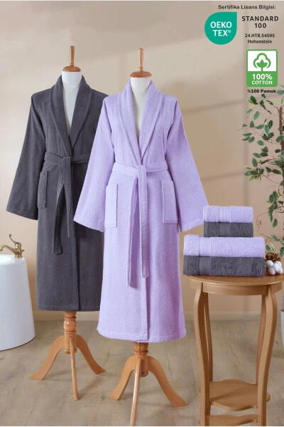 6 qismli xalat to'plami 100% paxta sertifikatlangan, oilaviy B - ELLALINE