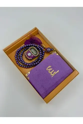 6 Шт Подарочный Набор Ясин, Четки и Цифровой Счетчик - Фиолетовый - AYHANHOME (1)