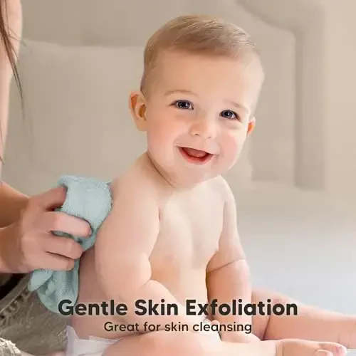 6 штук мягких детских махровых салфеток, вискоза из бамбука - для детей, полотенца для новорожденных, детский душ, многоразовое полотенце для лица для малышей, нежное для кожи, салфетки для умывания лица для младенцев, 10x10 (глубина) - 3