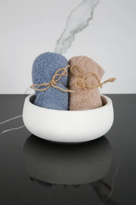 6 штук Мраморный Узор Декоративный Бетонный Набор для Ванной Комнаты - Простой Белый - 3