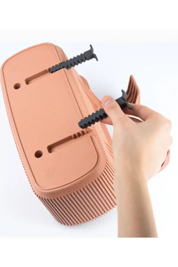 6 штук подвесных балконных горшков Karasu Pera из пластика (с пластиковыми зажимами) - 8