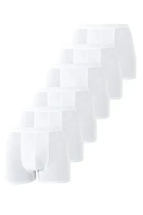 6 ta oq oq oq oq oq erkaklar uchun boks shortilari kengayuvchan Lycra matodan - 4