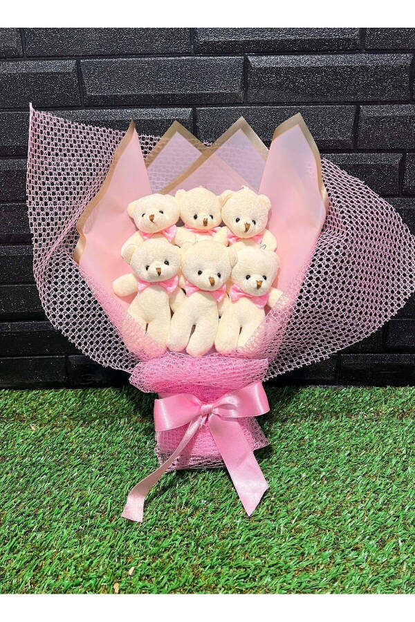 6 Teddy Bear Bouquet Gift for Lover - Romantic Gift - Birthday Gift - 8