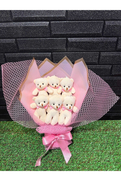 6 Teddy Bear Bouquet Gift for Lover - Romantic Gift - Birthday Gift - 10