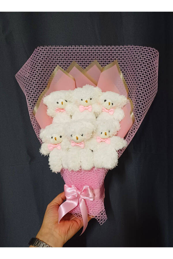 6 Teddy Bear Bouquet Gift for Lover - Romantic Gift - Birthday Gift - 3