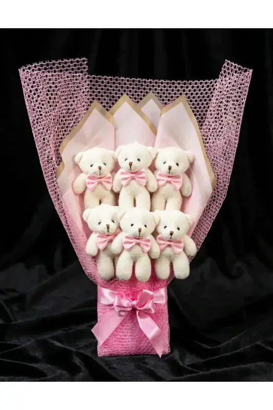 6 Teddy Bear Bouquet Gift for Lover - Romantic Gift - Birthday Gift - 4