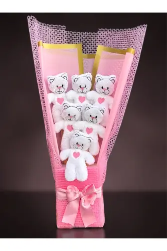 6 Teddy Bear Bouquet Gift for Lover - Romantic Gift - Birthday Gift - 4
