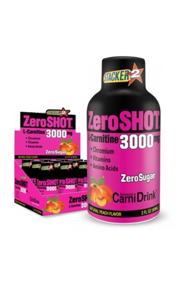 60 ml 3000mg L-carnitine 12 Pack - Peach Flavor - 1