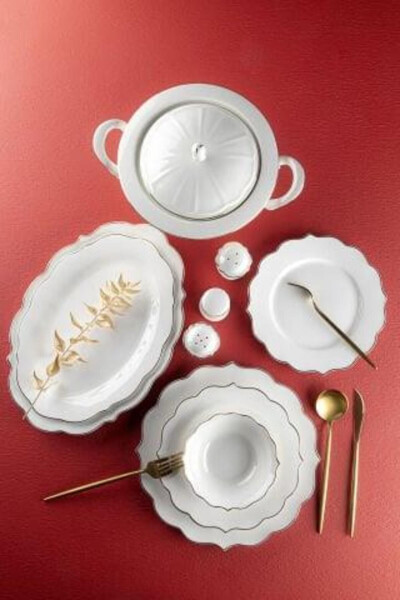 60 Piece 12 Person Porcelain Dinner Set - 1