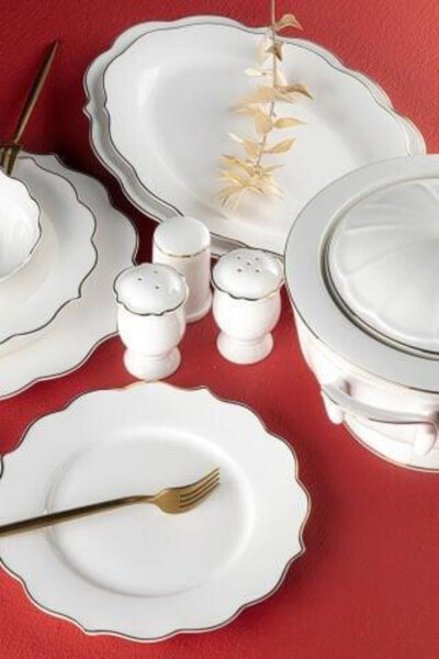 60 Piece 12 Person Porcelain Dinner Set - 6