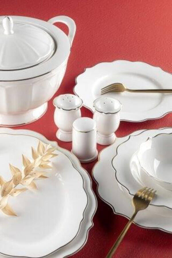 60 Piece 12 Person Porcelain Dinner Set - 8