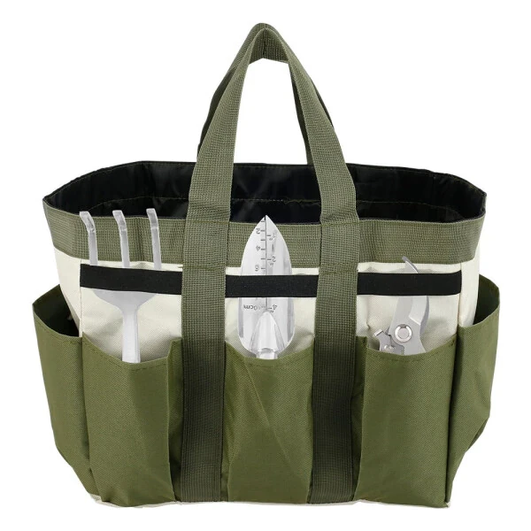 600D Oxford cloth Garden Tool Tote Bag ,Gardening Tote Bag,Gardening Pouch Storage Organiser DIY Kit With 8 Pockets,Garden Tool Holder Tote Bag Organizer - TCWHNIEV