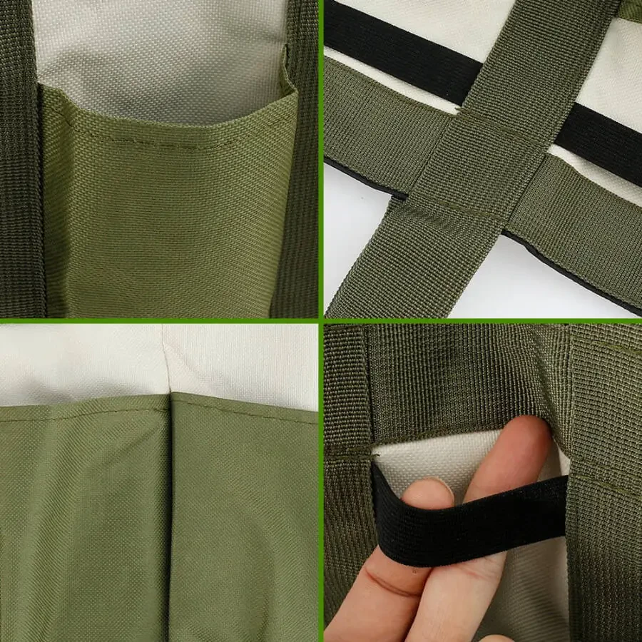 600D Oxford matosidan bog'dorchilik asboblari uchun sumka, bog'dorchilik sumkasi, bog'dorchilik uchun qopcha, 8 ta cho'ntagi bo'lgan DIY to'plami, bog'dorchilik asboblari uchun sumka ташкилотчиси - 5