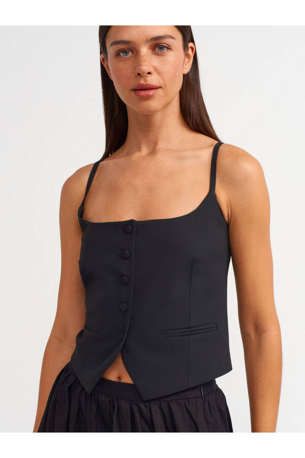 60548 Classic Button Top-Black - 4