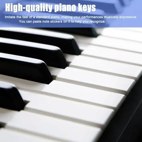 61 Key Keyboard Piano, Portable Electronic Keyboard Piano for Beginners with Speakers, Microphone, Sheet Music Stand, 100 Voices, 100 RhytModazones, Digital Music Keyboard for Teen - 5