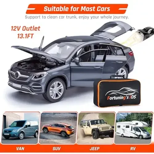 61 PCS Car Detailing Kit Interior Cleaner, Auto Detailing Kit, Car Vacuum Car Interior Detailing Kit, Car Wash Kit with Bucket Detailing Brush Set Car Accessories for Motorcycle, Cars, Bikes, Wheels - 7