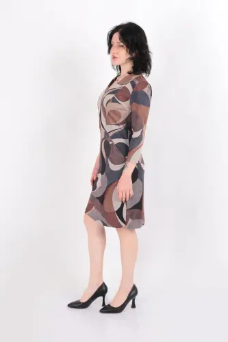 62114 Women Dress-COFFEE - AYHAN (1)