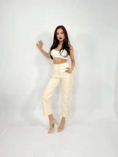 6240 PANTALON-KREM - BÜYÜKBEDENIZ (1)