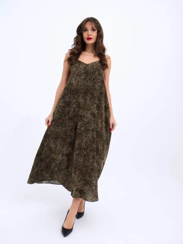 6250 DRESS-BLACK KHAKI - 1
