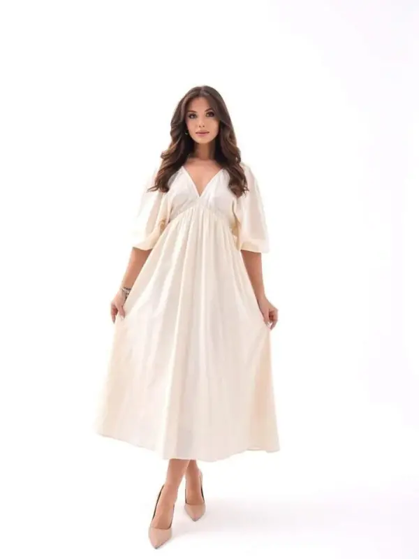 6276 DRESS-BEIGE - 1