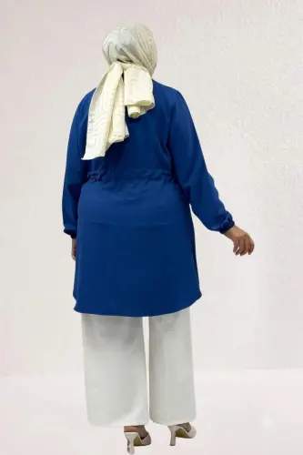 63018 Plus Size Tied Nora Jacket - Indigo - 3