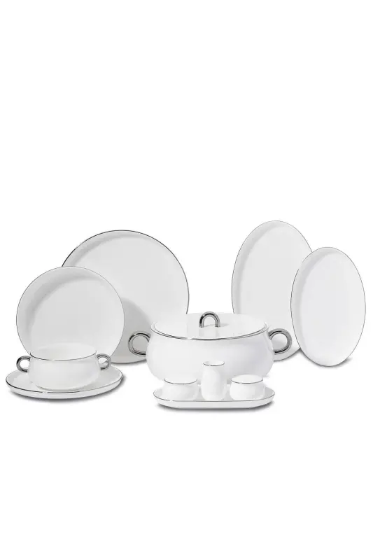 Aşiyan Collection 58 Parça Yuvarlak Yemek Takımı A8547 - Standart - KORKMAZ