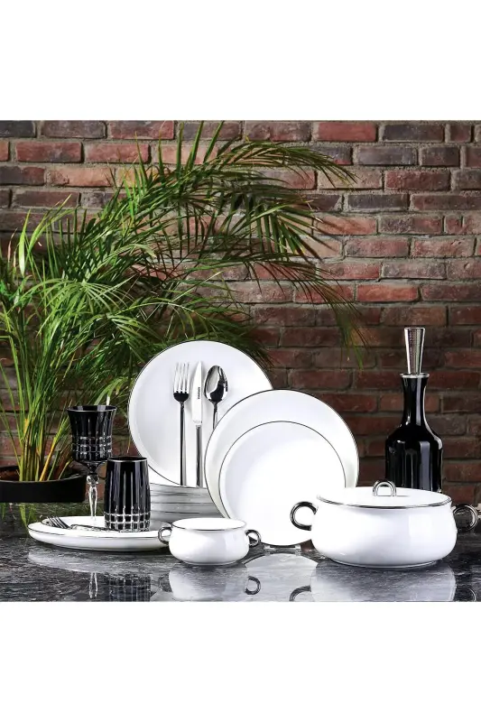Aşiyan Collection 58 Parça Yuvarlak Yemek Takımı A8547 - Standart - 2