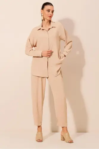 6593 Oversize İkili Takım - Bej - BEJ - BIGDART (1)