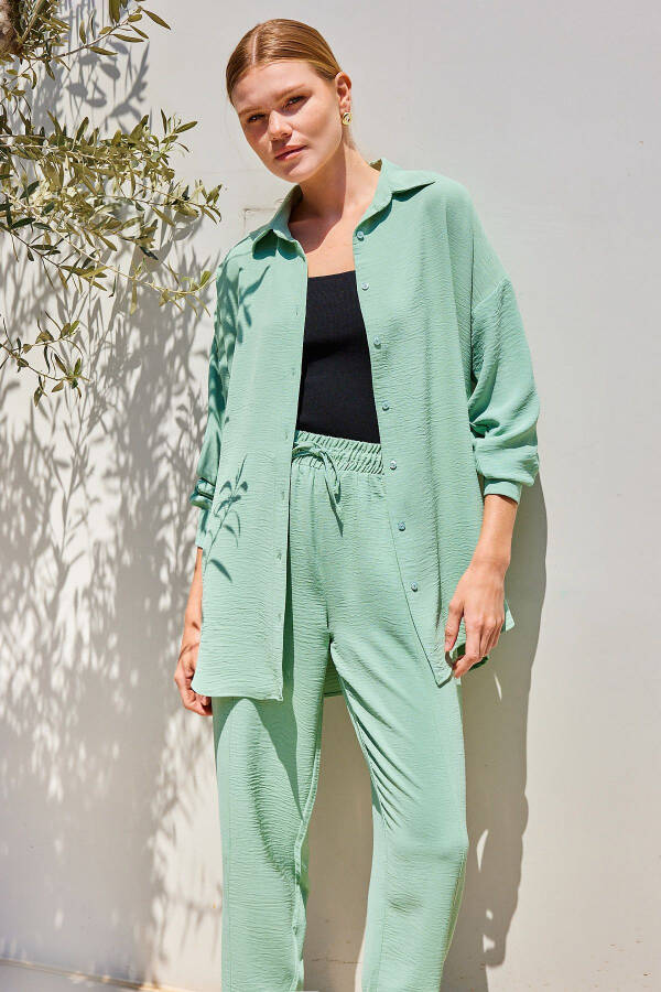 6593 Oversize İkili Takım - Mint - 1