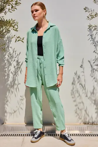 6593 Oversize İkili Takım - Mint - MİNT - 1