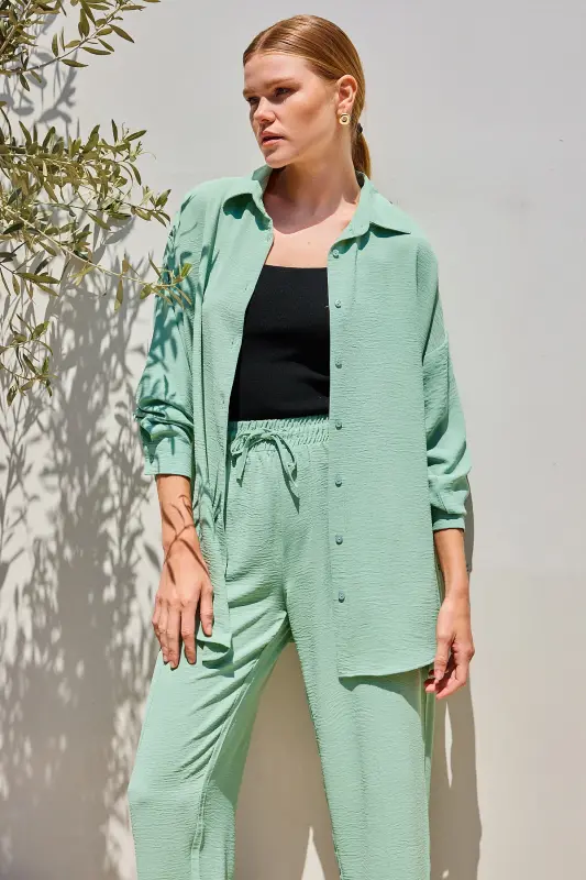 6593 Oversize İkili Takım - Mint - MİNT - 5