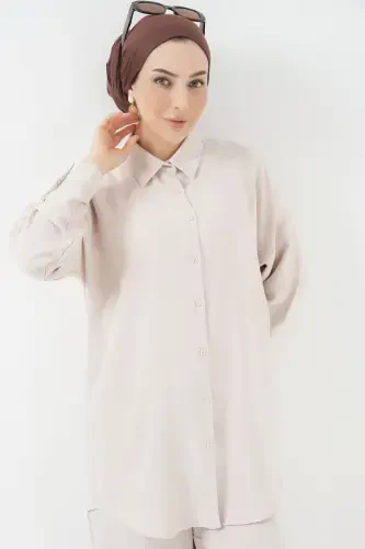 6593 Oversize Комплект из двух частей - Крем-КРЕМ - 3