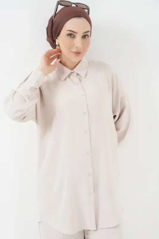 6593 Oversize Комплект из двух частей - Крем-КРЕМ - 3