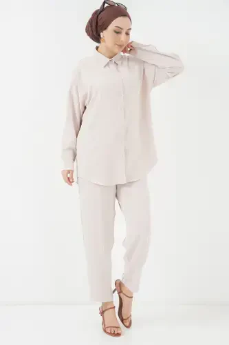 6593 Oversize Комплект из двух частей - Крем-КРЕМ - 4