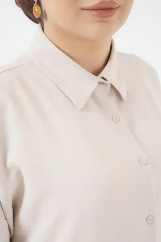 6593 Oversize Комплект из двух частей - Крем-КРЕМ - 5