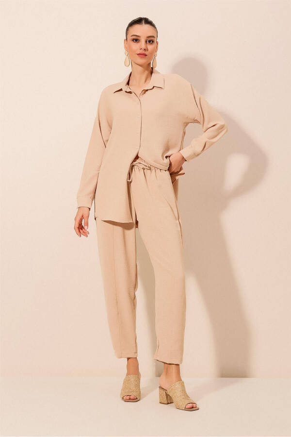 6593 Oversize Two-Piece Suit - Beige - 13