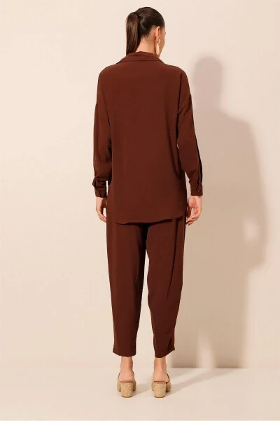 6593 Oversize Two-Piece Suit - Brown - 6