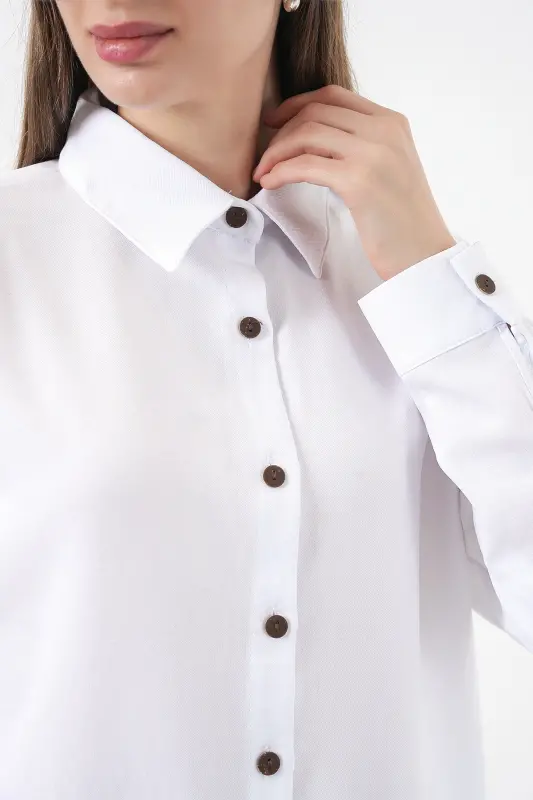 6622 Keten İkili Takım - Beyaz-BEYAZ - 6