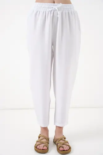 6622 Keten İkili Takım - Beyaz-BEYAZ - 4