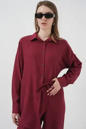 6622 Keten İkili Takım - Bordo-BORDO - 2