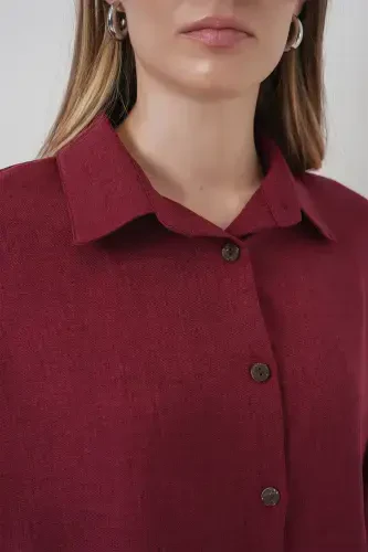 6622 Keten İkili Takım - Bordo-BORDO - 5